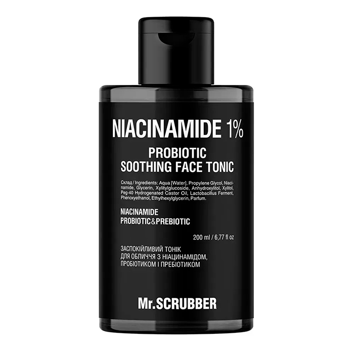 Mr.Scrubber Niacinamide 1% Calming Face Toner — заспокійливий тонік для обличчя, 200 мл